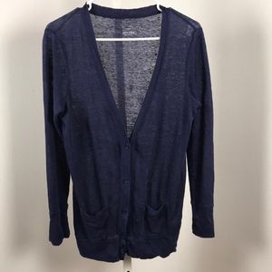 J. Crew 100% linen light weight cardigan small